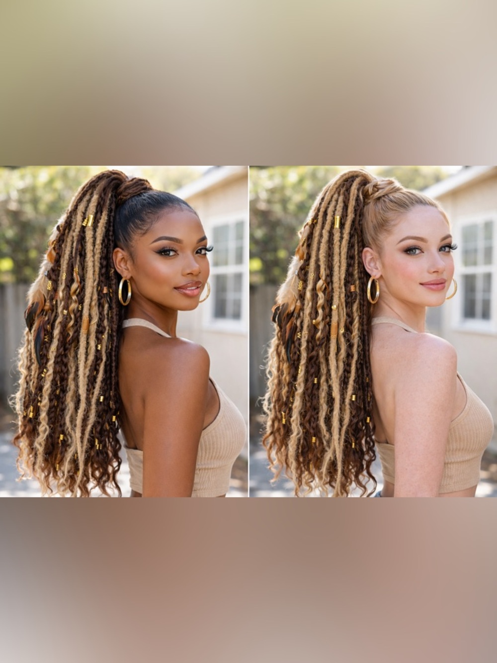 Golden Boho Luxe 20” Ponytail Extension